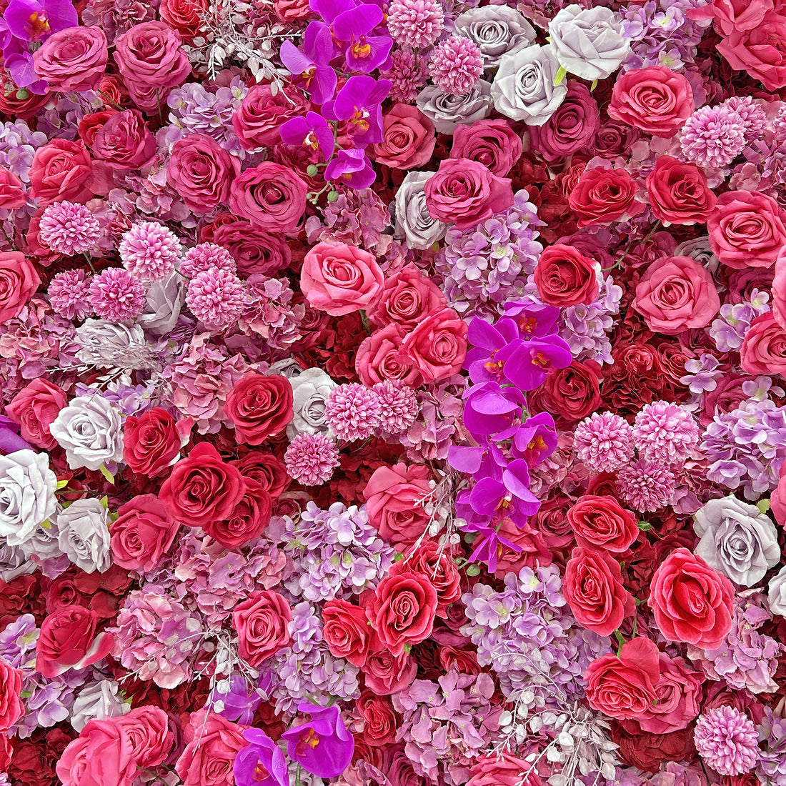 Beda Flower 5D Pink Red Rose Pink Purple Chrysanthemum Hydrangeas Phalaenopsis Roll Up Silk Flower Wall Panel Wedding Event Backdrop Decor