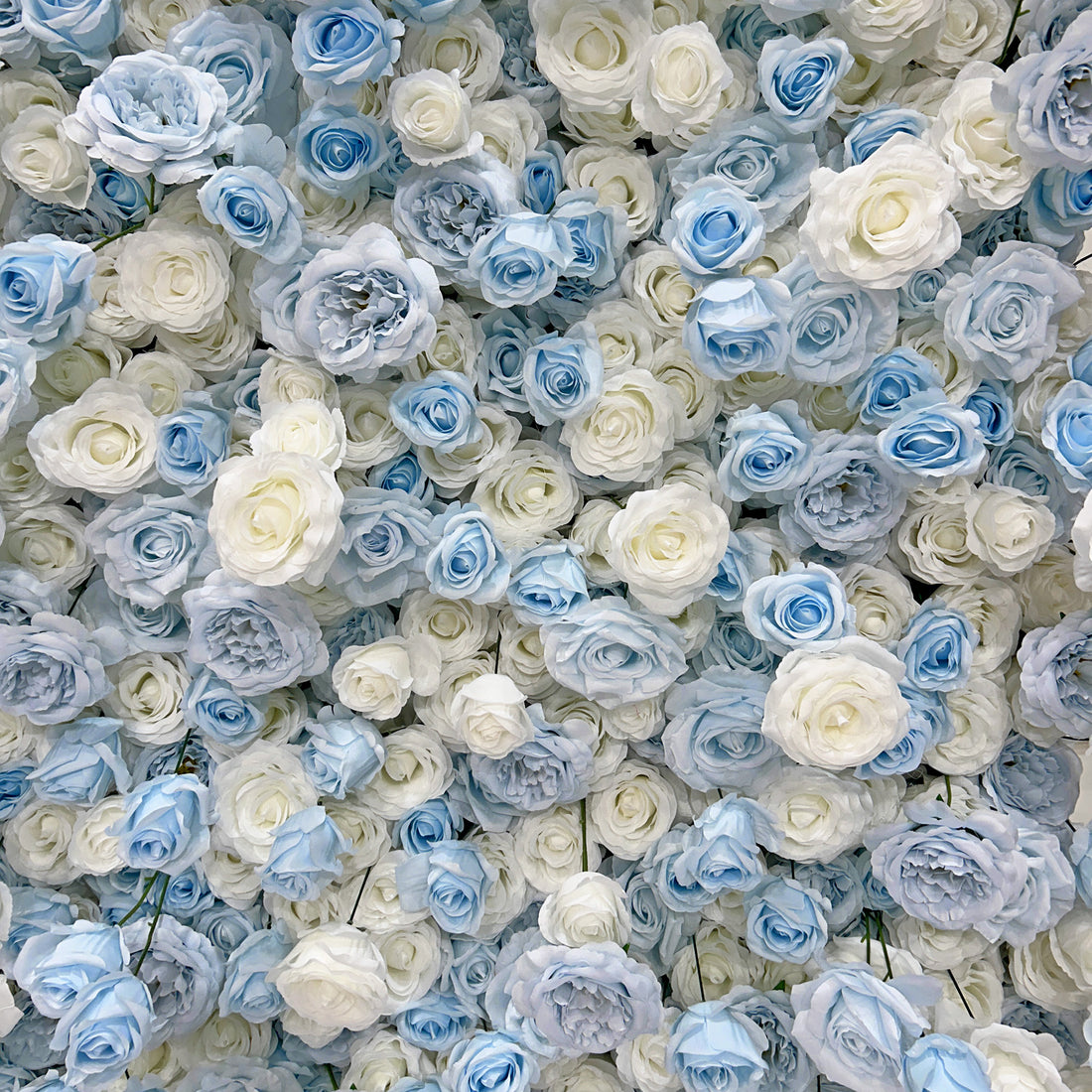 Beda Flower 5D Blue Beige Rose Light Blue Peony Roll Up Silk Flower Wall Panel Wedding Event Backdrop Decor