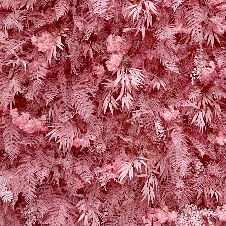 Beda Flower 7D Pink Leaves Roll Up Silk Flower Wall Panel Wedding Event Backdrop Decor